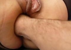 Monster anal dildo screwed & fisted amateur