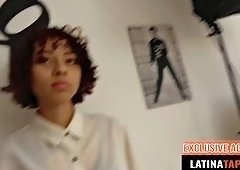 Arya Cats Begs Her Cute Curly Latina Teen for Hard Anal