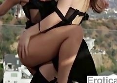Riley Reids Luscious Lesbian Fingering in Secret Lingerie