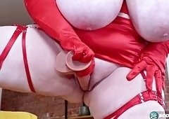 Anna Katz Stripteases Big Tits