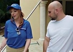Lauren Phillips Poolsider Takes Big Cock in Her Ass