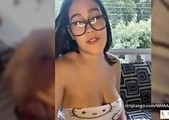 Big Tits Beauty in Sheer Stockings Delivers Kinky Jerk Off Instructions and Steamy Foot Fetish Tease
