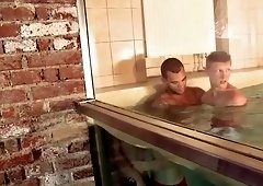 Spoiled stud WAM fucked in the ass after blowjob and pool