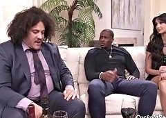 Cuckold Husband Delivers Eliza Ibarra His Huge Ebony Cock