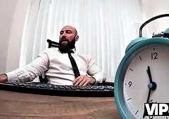 Busty European Stunner with Massive Tits Fucked Hardcore in Office After Loan Officer Praises Her Curves