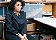 Busty Latina Shoplifter Pounded by Security Guard