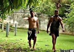 Brad Fucks Cobrinha and Niara Pessanha in Brazilian Anal Threesome