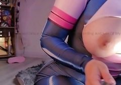 Mollyflwers Big Tits Sex Toy Strip