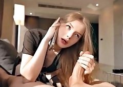 Busty Blonde Wife with Big Tits and Butt Cheats Hubby on Phone
