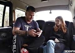 The Horny Driver Pulls Double Duty as Photographer to Pound the Naive Babe in Hardcore Fuck Fest