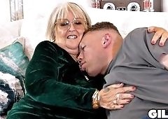 Busty Granny Ditches Stress by Fucking Hard