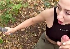 Hiker Vlogger Sucks Big Cock