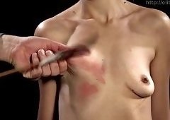 Brunette Spanked as Skinny Good Girl