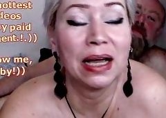 Russian Webcam Slut AimeeParadise, the Mature Housewife, Devours Her Husbands Cock After