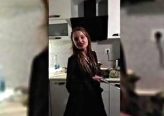 Lilith Libers Big Clit Fingering Orgasm in Kitchen